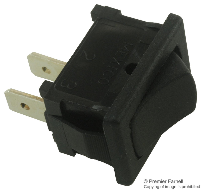CARLING TECHNOLOGIES 651262-BB-0N SWITCH, ROCKER, SPST, 12A, 250V, BLACK