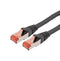 L-COM TRD626ASUF-BLK-50F Enet Cord CAT6A RJ45 PLUG-PLUG 50 New