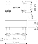 Traco Power TEM 3-2411N TEM 3-2411N Isolated Through Hole DC/DC Converter ITE 1:1 3 W 1 Output 5 V 600 mA