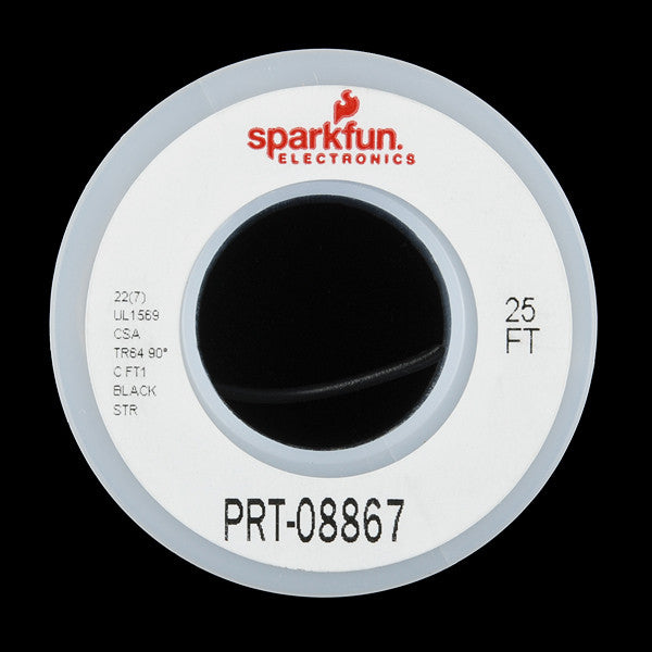 Tanotis - SparkFun Hook-up Stranded Wire - Black (22 AWG) - 2