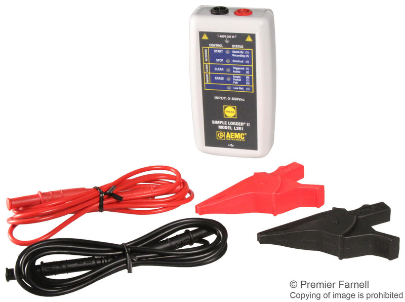 AEMC L261 TRMS SIMPLE LOGGER, 600V AC/DC