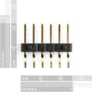 Tanotis - SparkFun Header - 6-pin Male (SMD, 0.1", Right Angle) Connectors - 3