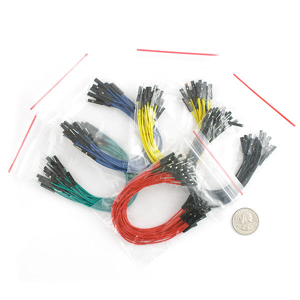 Tanotis - Genuine sparkfun Jumper Wires Premium 6" M/F Pack of 100 - 2