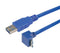 L-COM CA3A-90DMICB-05M USB Cable Type A Plug to Micro B 500 mm 19.7 " 3.0 Blue New