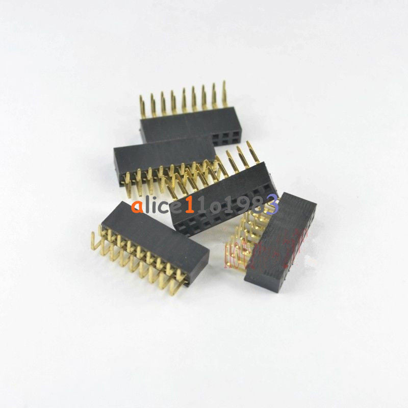 Tanotis  20PCS 2.54mm pitch 2x9Pin Header Right Angle Female Double Row Socket Connector