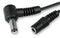 PRO Elec PSG02090 Barrel Power Cord 90&deg; 2.5mm Plug to Jack 3.28 ft 1 m Black