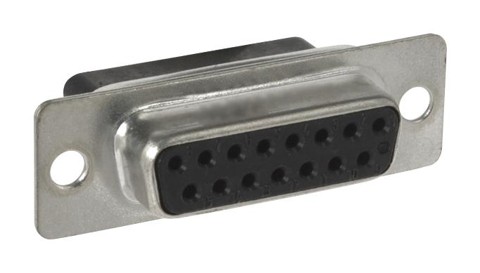 AMP - TE Connectivity 1757820-7 D Sub Connector Housing 15 Ways DA Amplimite 109 Series Receptacle Steel Body
