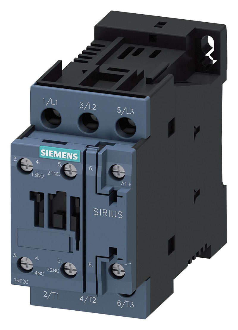 Siemens 3RT2025-1BB40 Contactor DIN Rail Panel 690 V 3PST-NO 3 Pole 11 kW