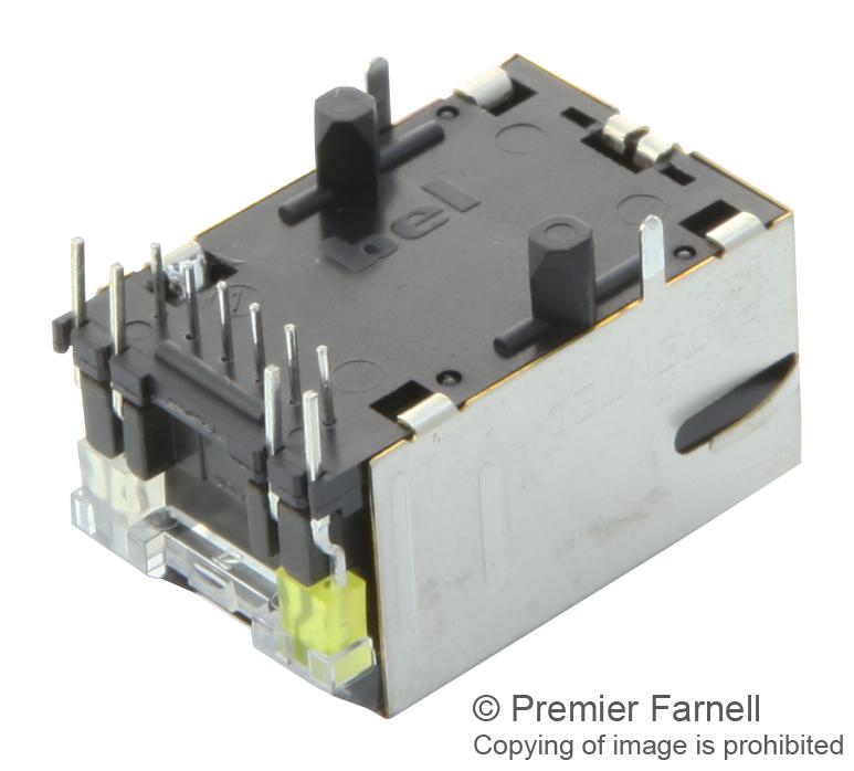 BEL Magnetic Solutions 08B0-1X1T-06-F Modular Connector RJ45 Jack 1 x (Port) 8P8C Cat5 Through Hole Mount