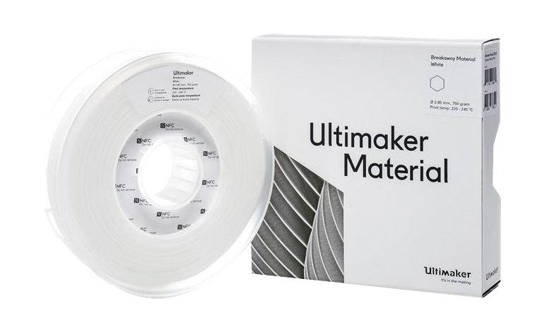 Ultimaker 200551 3D Printer Filament Breakaway Support Material White 2.85 mm 750 g
