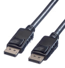 Roline 11.04.5602 Audio / Video Cable Assembly Displayport Plug 6.6 ft 2 m Black