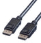Roline 11.04.5602 Audio / Video Cable Assembly Displayport Plug 6.6 ft 2 m Black