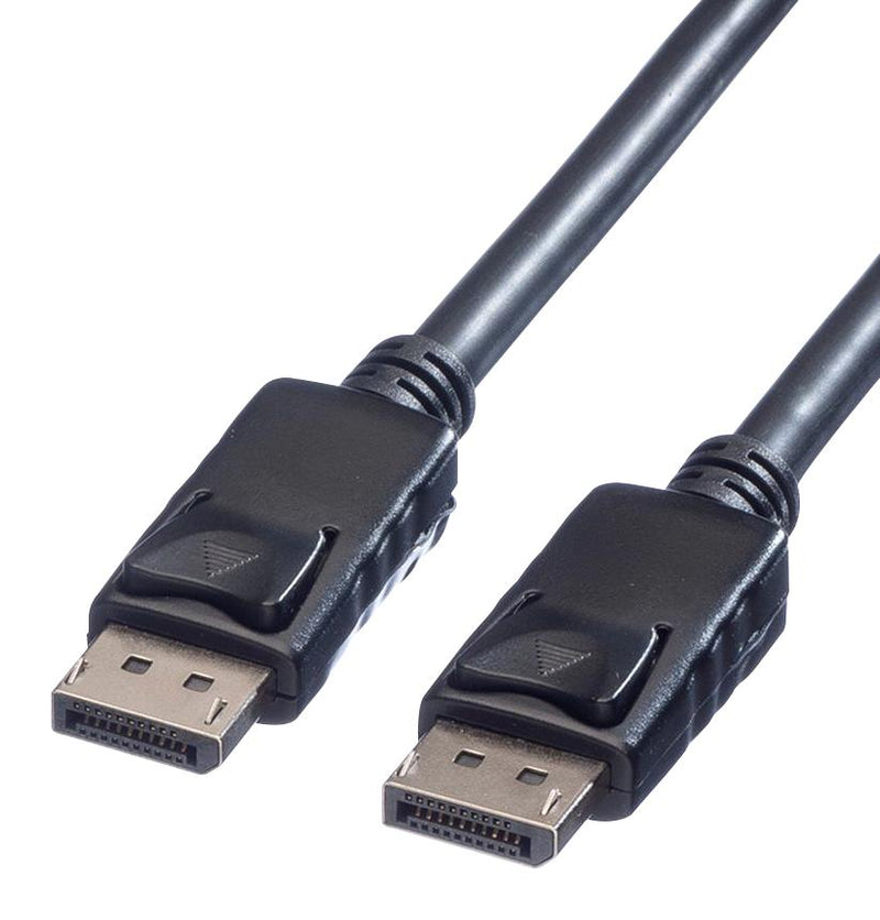 Roline 11.04.5602 Audio / Video Cable Assembly Displayport Plug 6.6 ft 2 m Black