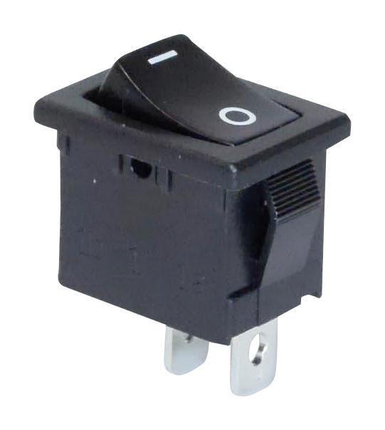 E-SWITCH R1966ABLKBLKGF Rocker Switch Spst 15A 125VAC Black
