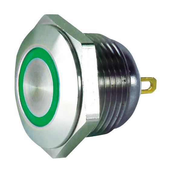 Multicomp PRO MC010876 VR SW Illum SPST-NO GRN 0.1A 48VDC