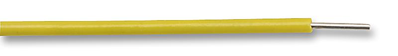 BRAND REX SPC00440A006 25M Wire, Solid, Equipment, PTFE, Yellow, 26 AWG, 0.128 mm&sup2;, 82 ft, 25 m