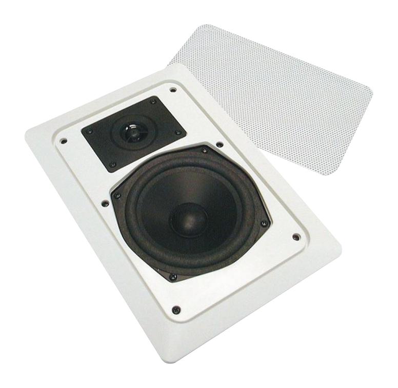 Yorkville Sound WM5T/70 IN-WALL Mount 5" & Tweeter UNIT-25 WATTS-RECTANGULAR-WITH Plastic Grill Mounting HARDWARE-INTEGRATED 70 Volt Transformer With