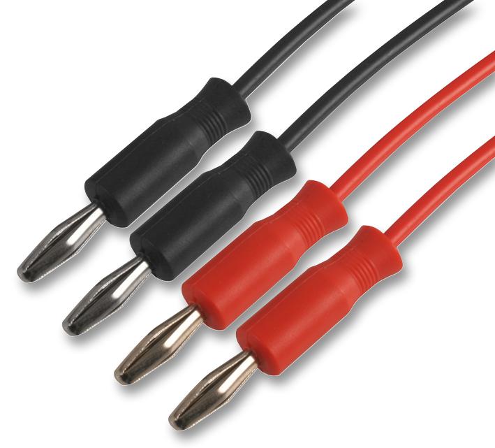 Tenma TEN01015 Test Lead Set 4mm Banana Plug 60 VDC Black Red 1 m