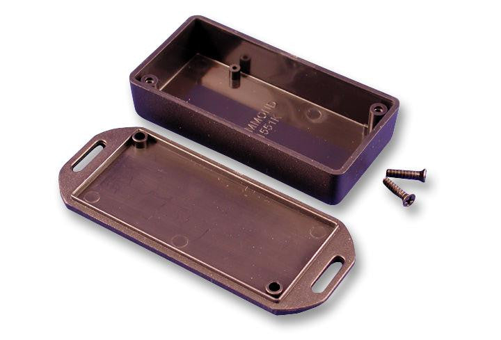 HAMMOND 1551GFLBK Non Metallic Enclosure, Miniature, Flanged, IP54, PCB Box, ABS (Acrylonitrile Butadiene Styrene)