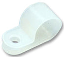 PANDUIT CCH150-S10-C Fastener, P Clip, Screw Mount Cable Clamp, 38.1 mm, Nylon (Polyamide), Natural, 12.7 mm