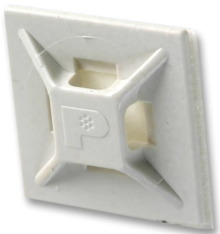 PANDUIT ABMM-A-C Cable Tie Mount, Adhesive, ABS (Acrylonitrile Butadiene Styrene), White