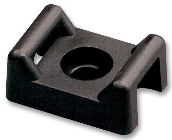 PANDUIT TM3S25-C0 Cable Tie Mount, 6.6 mm, Screw, Nylon 6.6 (Polyamide 6.6), Black