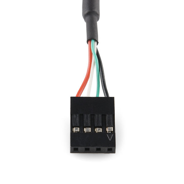 Tanotis - SparkFun Panel Mount USB to 4-pin Female Header Cable - 6' - 3