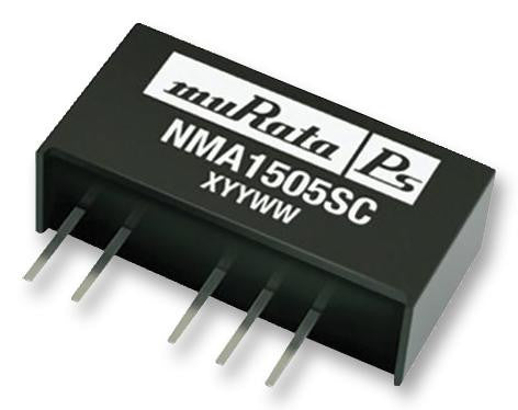 MURATA POWER SOLUTIONS NMA0515SC Isolated Board Mount DC/DC Converter, Through Hole, 1W, 15V, 33mA, -15V, 33mA