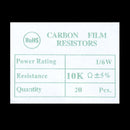 Tanotis - SparkFun Resistor 10K Ohm 1/6th Watt PTH - 20 pack General - 3