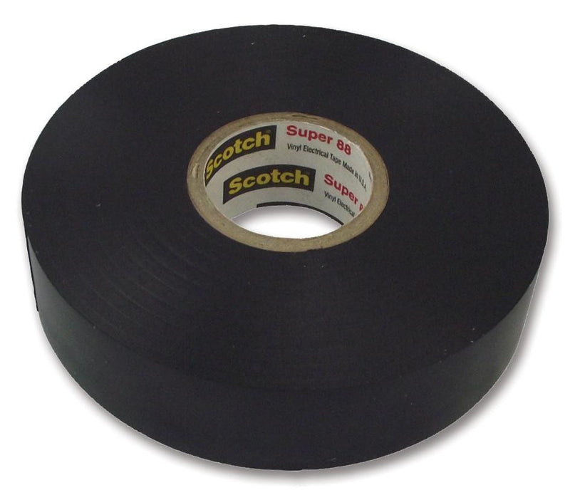 3M SUPER 88 38MM Tape, Scotch, Sealing, PVC (Polyvinylchloride), 38 mm, 1.5 ", 33 m, 108.27 ft