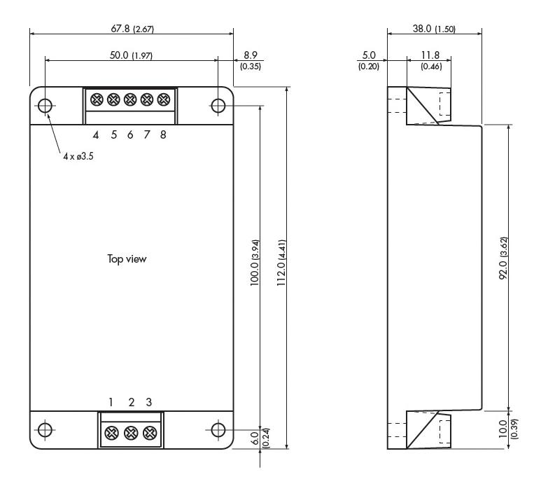 Traco Power TMDC 60-4815 Isolated Chassis Mount DC/DC Converter ITE 4:1 60 W 1 Output 24 V 2.5 A