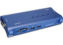 Trendware TK-407K 4-PORT USB KVM Switch KIT (INCLUDE 4 X CABLES) 74R2800