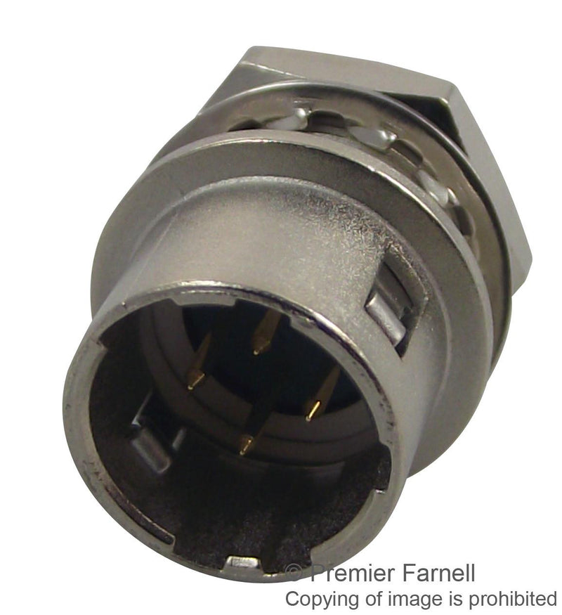 HIROSE(HRS) HR10-7R-4P(73) Circular Connector, HR10 Series, Panel Mount Receptacle, 4 Contacts, Solder Pin