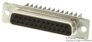 AMP - TE CONNECTIVITY 1-745495-8 D Sub Connector, 25 Contacts, Receptacle, DB, Amplimite HDE-20 Series, Metal Body, IDC / IDT
