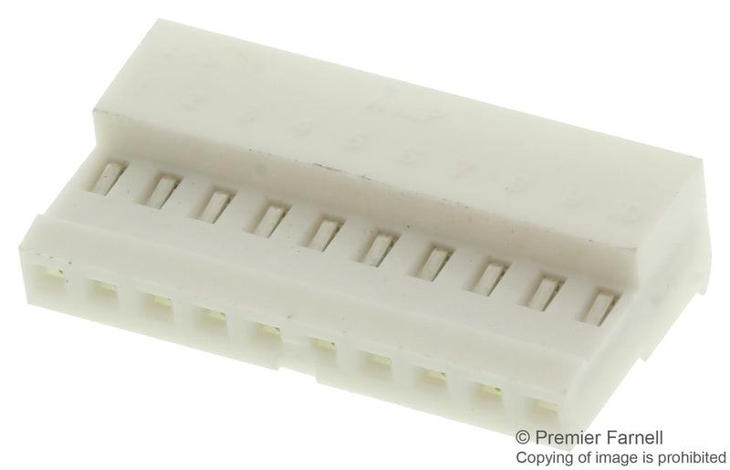 AMP - TE CONNECTIVITY 4-640441-0 Wire-To-Board Connector, 24 AWG, 2.54 mm, 10 Contacts, Receptacle, MTA-100 Series, Solder, 1 Rows