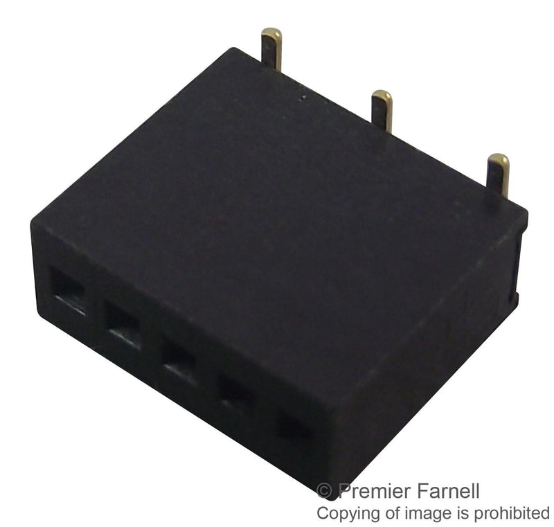 HARWIN M52-5050545 Board-To-Board Connector, Vertical, 1.27 mm, 5 Contacts, Receptacle, Archer M52 Series