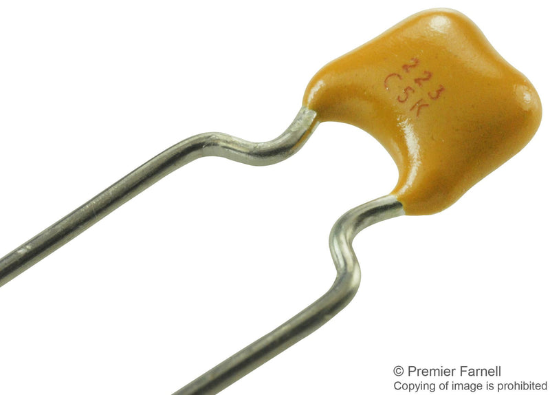 AVX SR215C223KAR Multilayer Ceramic Capacitor, 0.022 &micro;F, 50 V, AVX - SkyCap SR Series, &plusmn; 10%, Radial Leaded, X7R