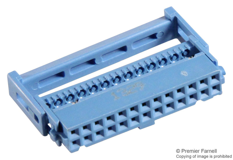 AMP - TE CONNECTIVITY 1-1658526-6 Wire-To-Board Connector, 2.54 mm, 26 Contacts, Receptacle, 609 Series, IDC / IDT, 2 Rows