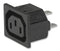 SCHURTER 4723.0000 Power Entry Connector, Receptacle, 250 VAC, 10 A, Panel Mount, Quick Connect