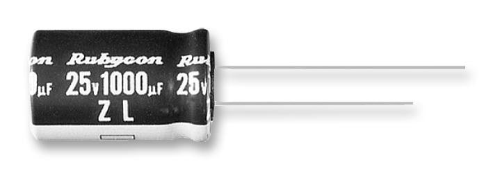 RUBYCON 10ZL1500MEFC10X23 Electrolytic Capacitor, Miniature, ZL Series, 1500 &micro;F, &plusmn; 20%, 10 V, 10 mm, Radial Leaded