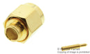 MULTICOMP 19-55W-3-TGG RF / Coaxial Connector, SMA Coaxial, Straight Plug, Solder, 50 ohm, RG402, Brass