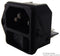 SCHURTER DC11.0001.001 Power Entry Connector, DC11 Series, Plug, 250 VAC, 10 A, Panel Mount, Quick Connect
