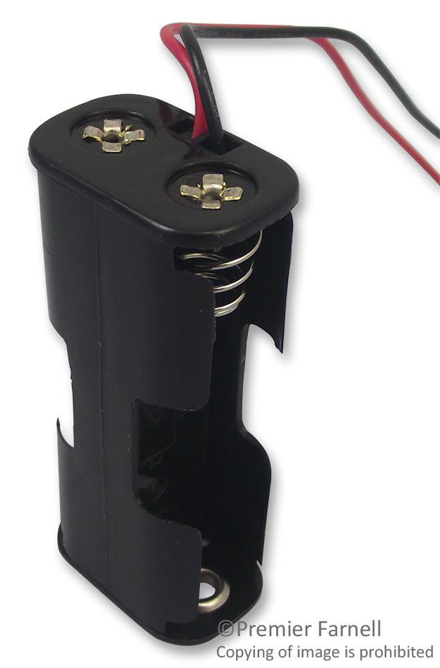 PRO POWER BH322-1A HOLDER, BATTERY, 2XAA, WIRE LEADS