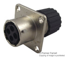 ITT CANNON TNM0S10-0004S1L Circular Connector, Trident Neptune Metal Series, Panel Mount Receptacle, 4 Contacts, Crimp Socket
