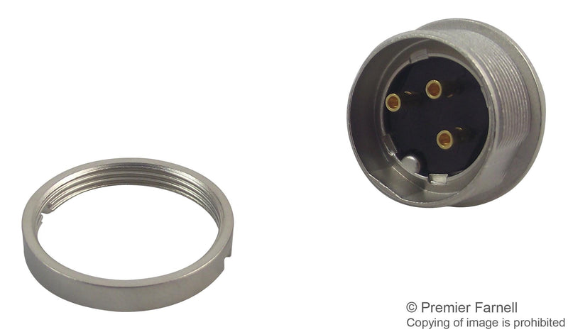 LUMBERG SFV 30 DIN Audio / Video Connector, 3 Contacts, Plug, Panel Mount, Silver Plated Contacts, Metal Body