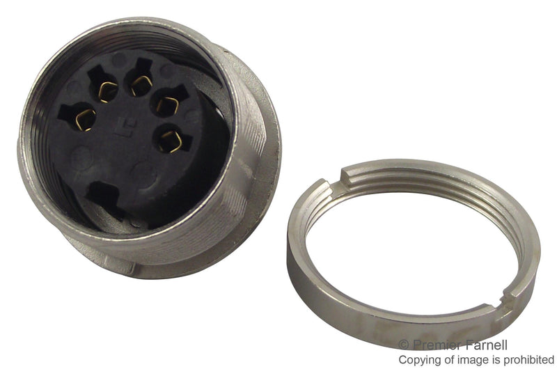 LUMBERG KGV 50 DIN Audio / Video Connector, 5 Contacts, Socket, Panel Mount, Silver Plated Contacts, Plastic Body