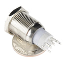 Tanotis - Genuine sparkfun Metal Pushbutton - Latching (16mm, White) - 2