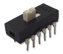 TE CONNECTIVITY ASE4204 Slide Switch, 4PDT, Through Hole, AS Series, 300 mA, 115 V