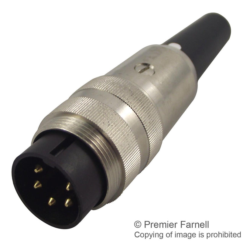 LUMBERG SV 50/6 DIN Audio / Video Connector, 5 Contacts, Plug, Cable Mount, Silver Plated Contacts, Metal Body