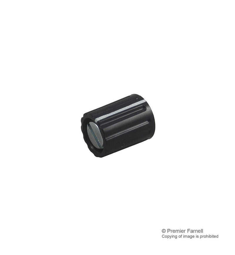 ELMA 021-1220 Knob, Round Shaft, 3.175 mm, Nylon (Polyamide), Round with Indicator Line, 9 mm